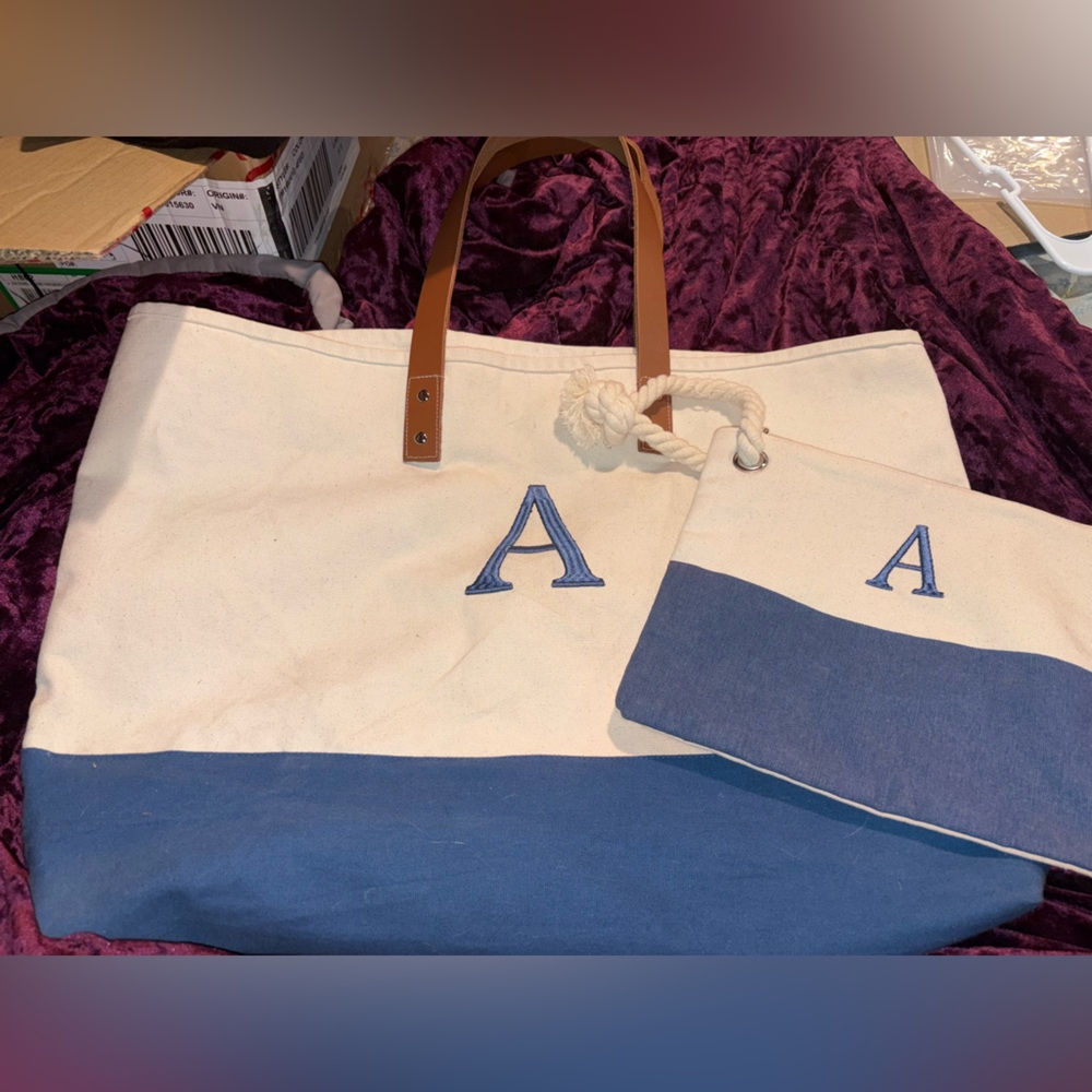 Tote Bag/Small Zip Up Bag Set